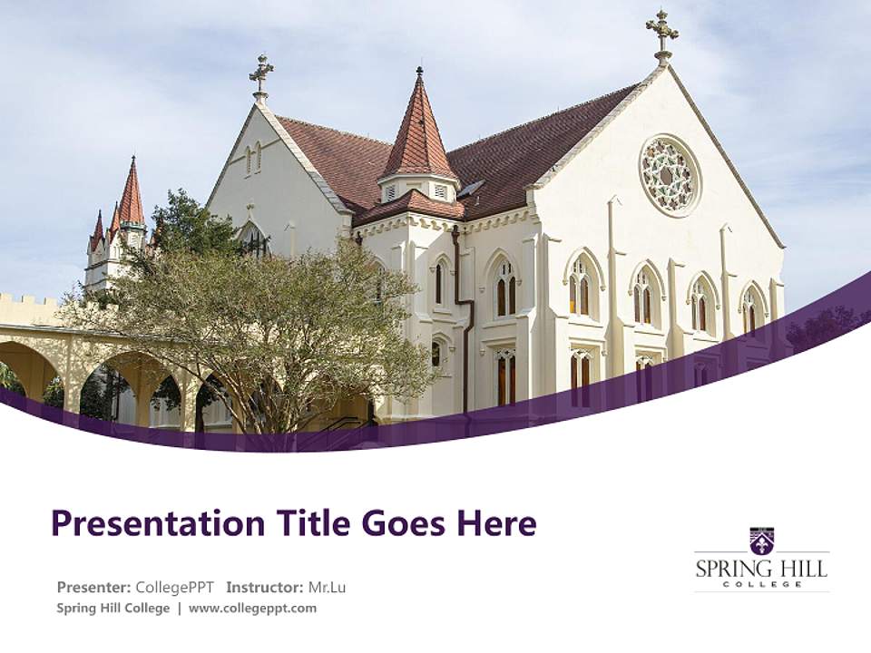 Spring Hill College Course/Courseware Creation PPT Template4:3 ratio PPT effect preview image5