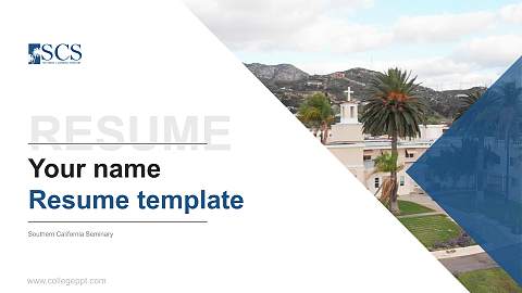 Southern California Seminary Resume PPT Template
