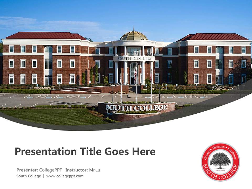 South College Course/Courseware Creation PPT Template4:3 ratio PPT effect preview image5