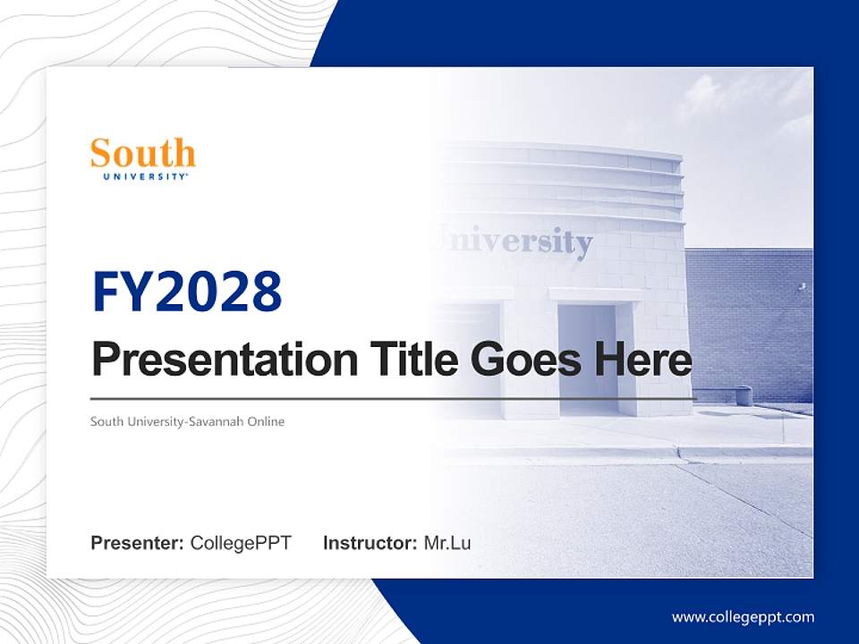 South University-Savannah Online Academic Presentation/Research Findings Report PPT Template4:3 ratio PPT effect preview image5