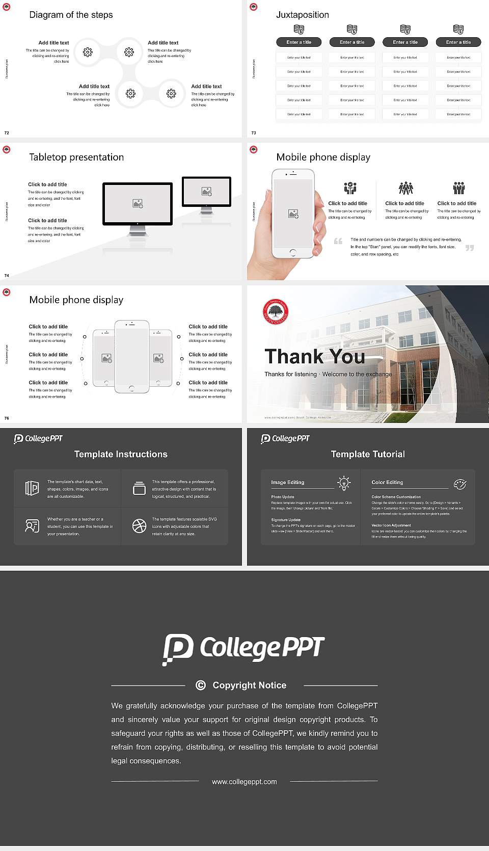South College Asheville Competition/Entrepreneurship Contest PPT Template16:9 ratio PPT effect preview image9