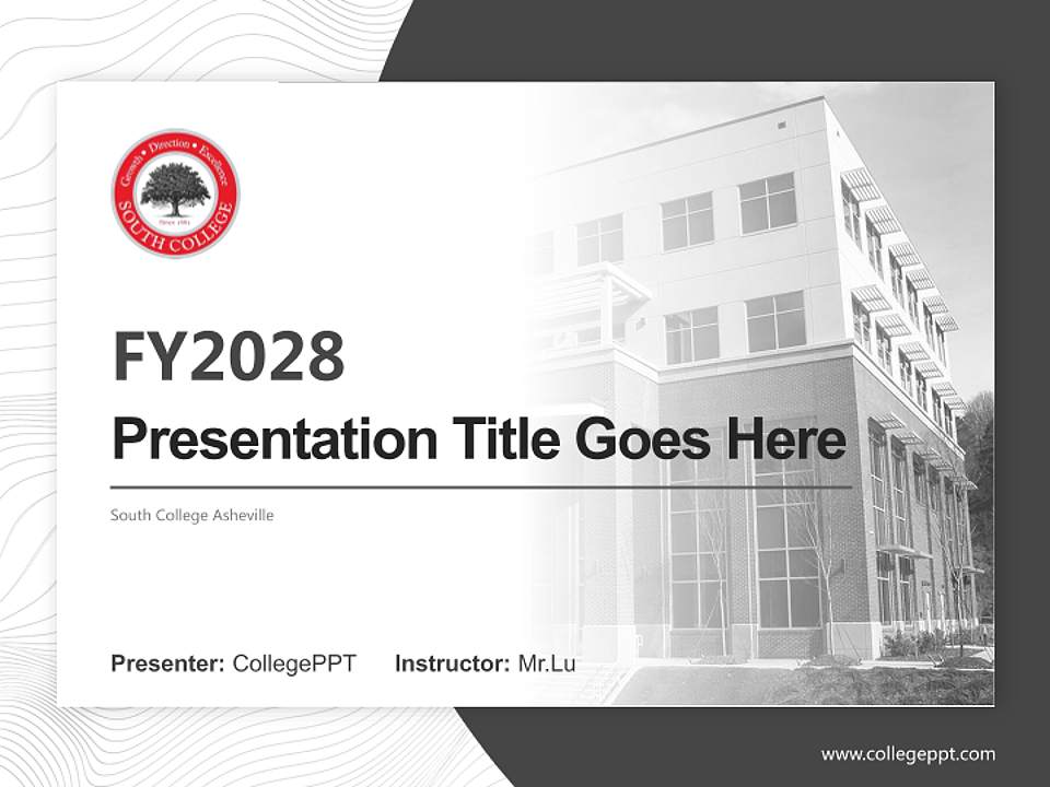 South College Asheville Academic Presentation/Research Findings Report PPT Template4:3 ratio PPT effect preview image5