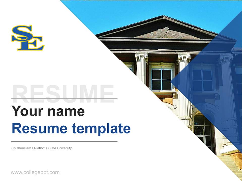 Southeastern Oklahoma State University Resume PPT Template4:3 ratio PPT effect preview image5