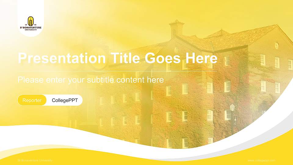 St Bonaventure University Lecture Sharing and Networking Event PPT Template16:9 ratio PPT effect preview image