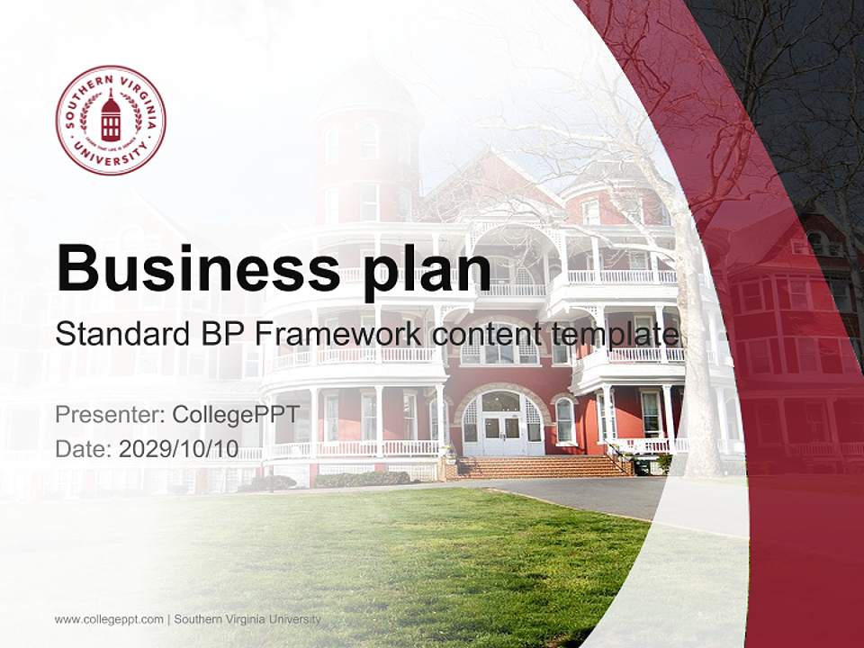Southern Virginia University Competition/Entrepreneurship Contest PPT Template4:3 ratio PPT effect preview image9