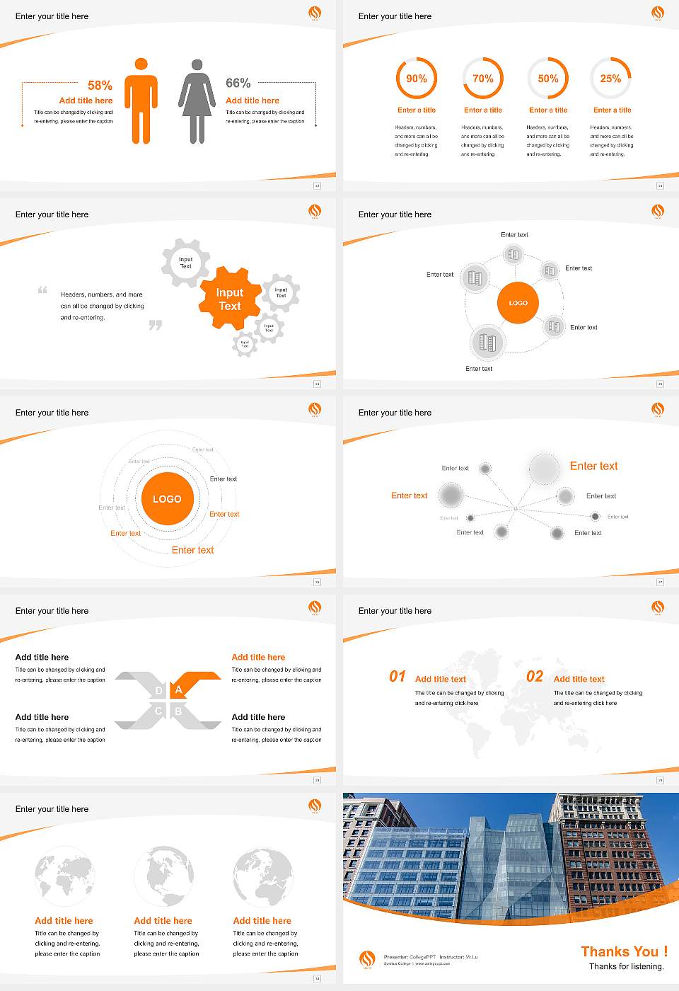 Spertus College Course/Courseware Creation PPT Template16:9 ratio PPT effect preview image4