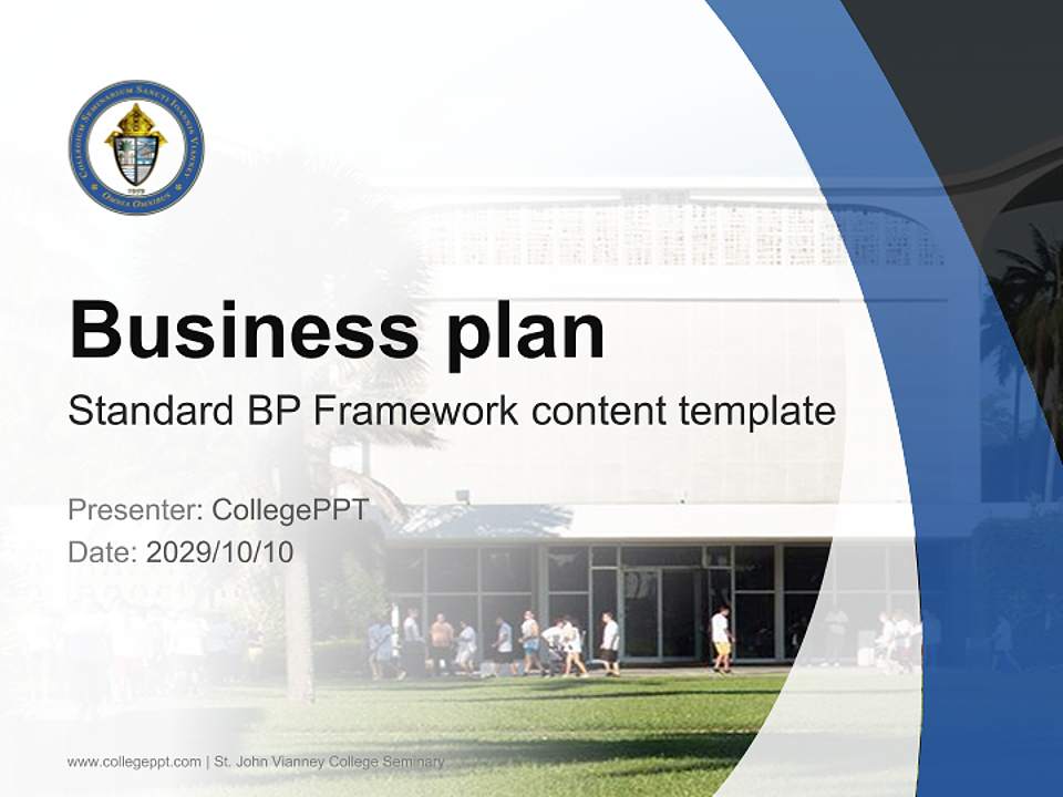 St. John Vianney College Seminary Competition/Entrepreneurship Contest PPT Template4:3 ratio PPT effect preview image9