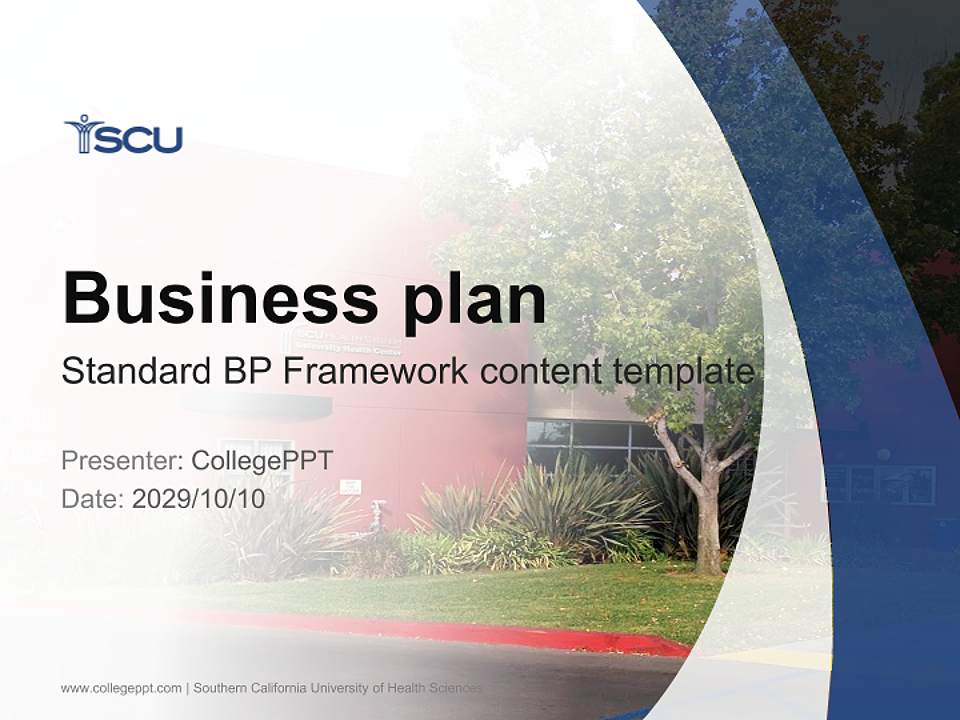 Southern California University of Health Sciences Competition/Entrepreneurship Contest PPT Template4:3 ratio PPT effect preview image9
