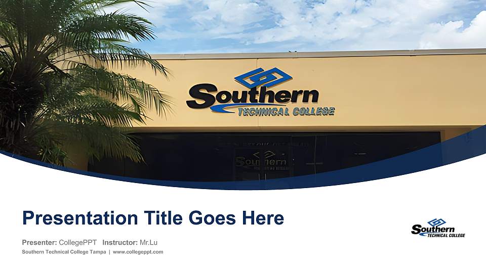 Southern Technical College Tampa Course/Courseware Creation PPT Template16:9 ratio PPT effect preview image