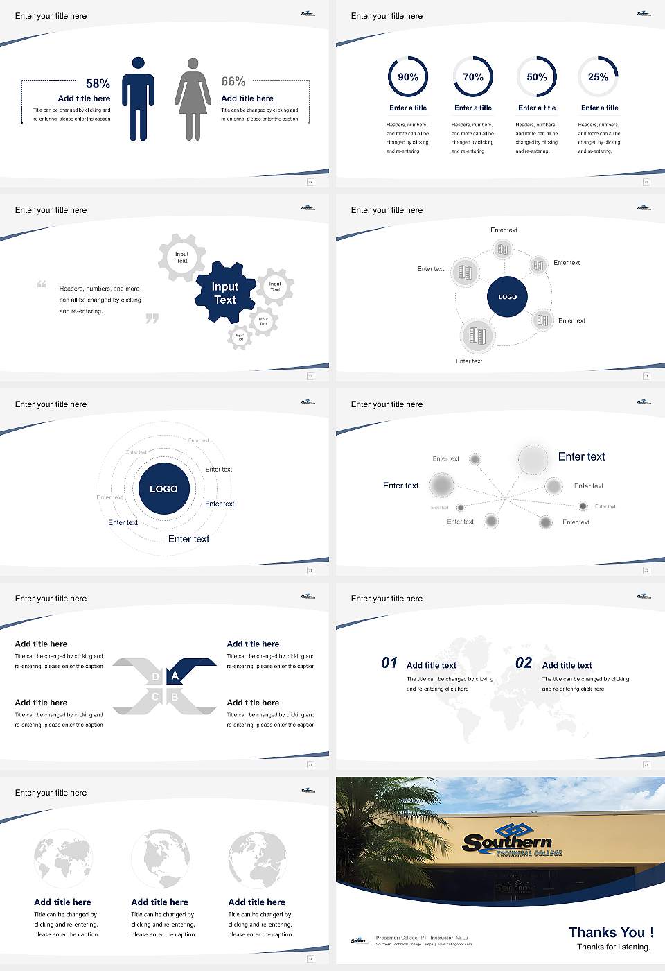 Southern Technical College Tampa Course/Courseware Creation PPT Template16:9 ratio PPT effect preview image4