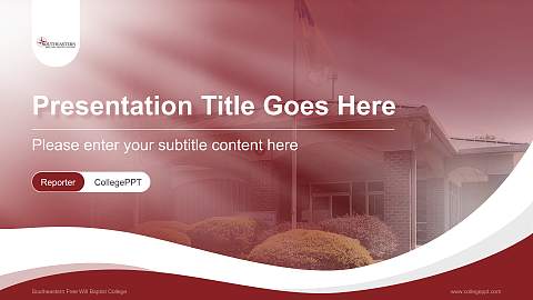 Southeastern Free Will Baptist College Lecture Sharing and Networking Event PPT Template
