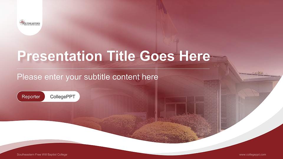 Southeastern Free Will Baptist College Lecture Sharing and Networking Event PPT Template16:9 ratio PPT effect preview image