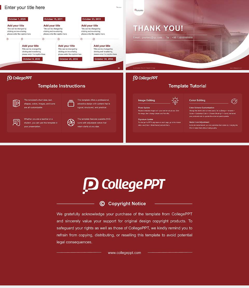 Southeastern Free Will Baptist College Lecture Sharing and Networking Event PPT Template16:9 ratio PPT effect preview image4