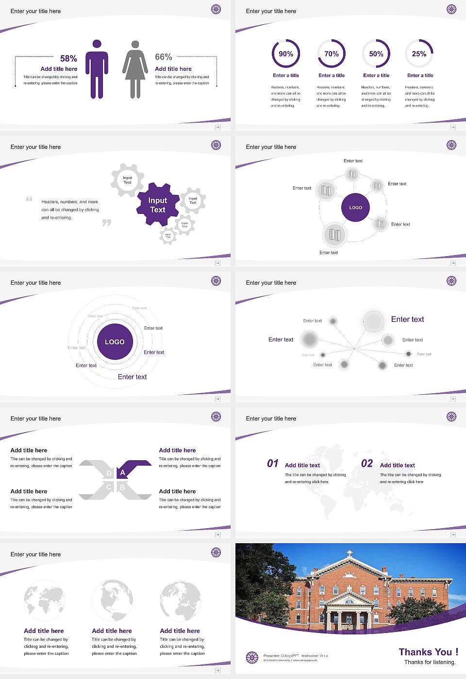 St Catherine University Course/Courseware Creation PPT Template16:9 ratio PPT effect preview image4