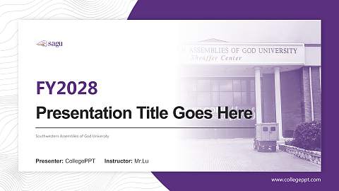 Southwestern Assemblies of God University Academic Presentation/Research Findings Report PPT Template