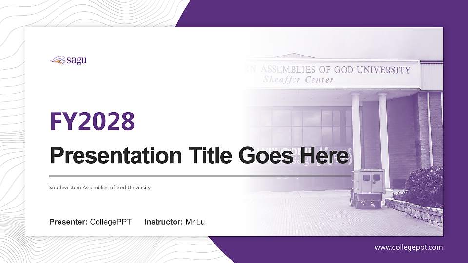 Southwestern Assemblies of God University Academic Presentation/Research Findings Report PPT Template16:9 ratio PPT effect preview image