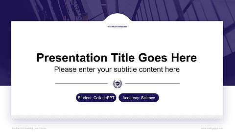 Southern University Law Center National Scholarship Defense PPT Template