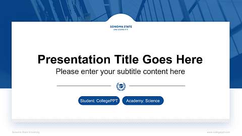 Sonoma State University National Scholarship Defense PPT Template