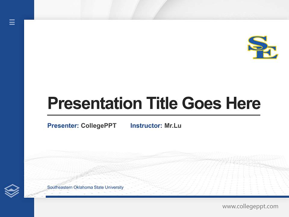 Southeastern Oklahoma State University Thesis Proposal/Graduation Defense PPT Template4:3 ratio PPT effect preview image5