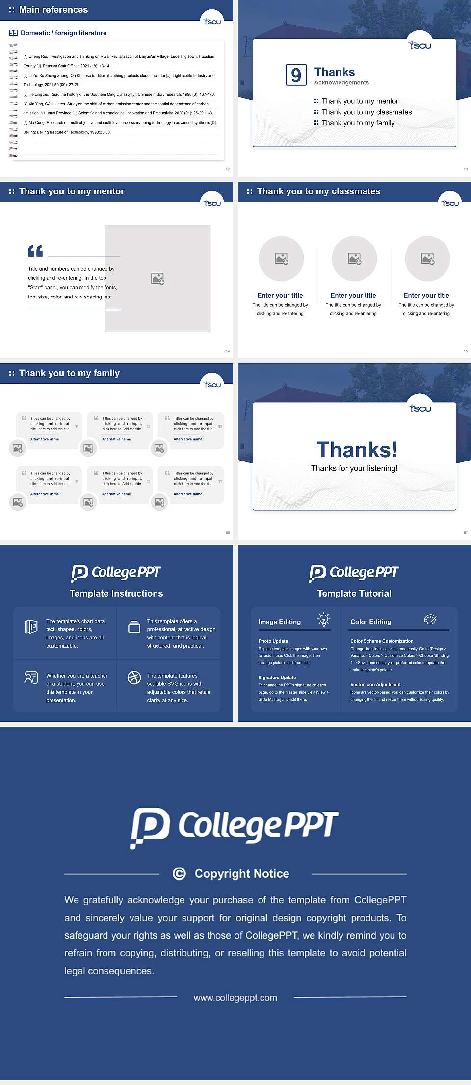 Southern California University of Health Sciences Graduation Thesis Defense PPT Template4:3 ratio PPT effect preview image7