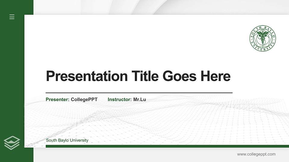South Baylo University Thesis Proposal/Graduation Defense PPT Template16:9 ratio PPT effect preview image