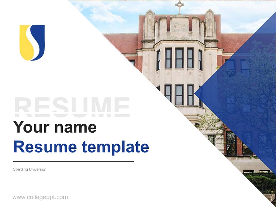 Spalding University Resume PPT Template4:3 ratio PPT effect preview image5