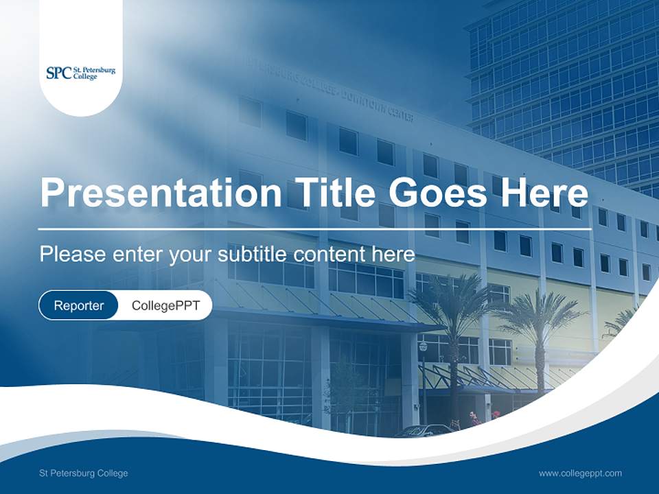 St Petersburg College Lecture Sharing and Networking Event PPT Template4:3 ratio PPT effect preview image4
