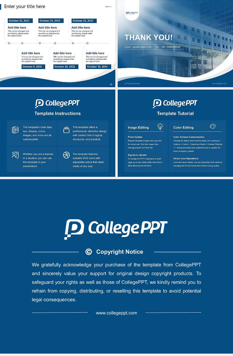 St Petersburg College Lecture Sharing and Networking Event PPT Template4:3 ratio PPT effect preview image4