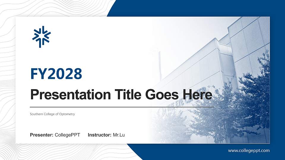 Southern College of Optometry Academic Presentation/Research Findings Report PPT Template16:9 ratio PPT effect preview image