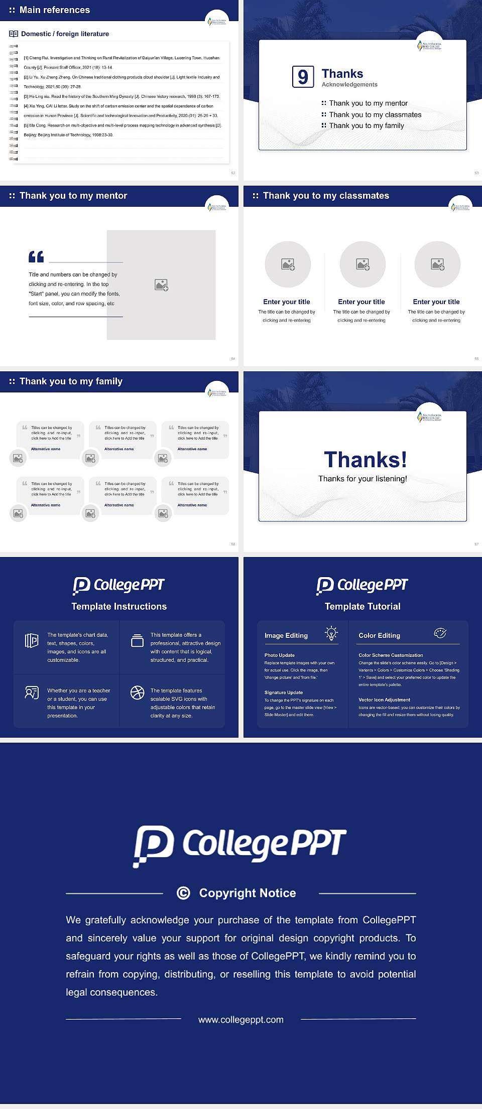 South Florida Bible College and Theological Seminary Graduation Thesis Defense PPT Template4:3 ratio PPT effect preview image7
