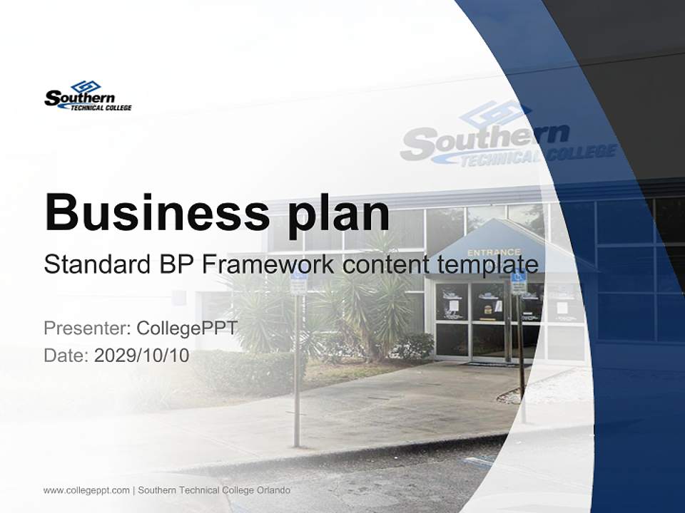 Southern Technical College Orlando Competition/Entrepreneurship Contest PPT Template4:3 ratio PPT effect preview image9