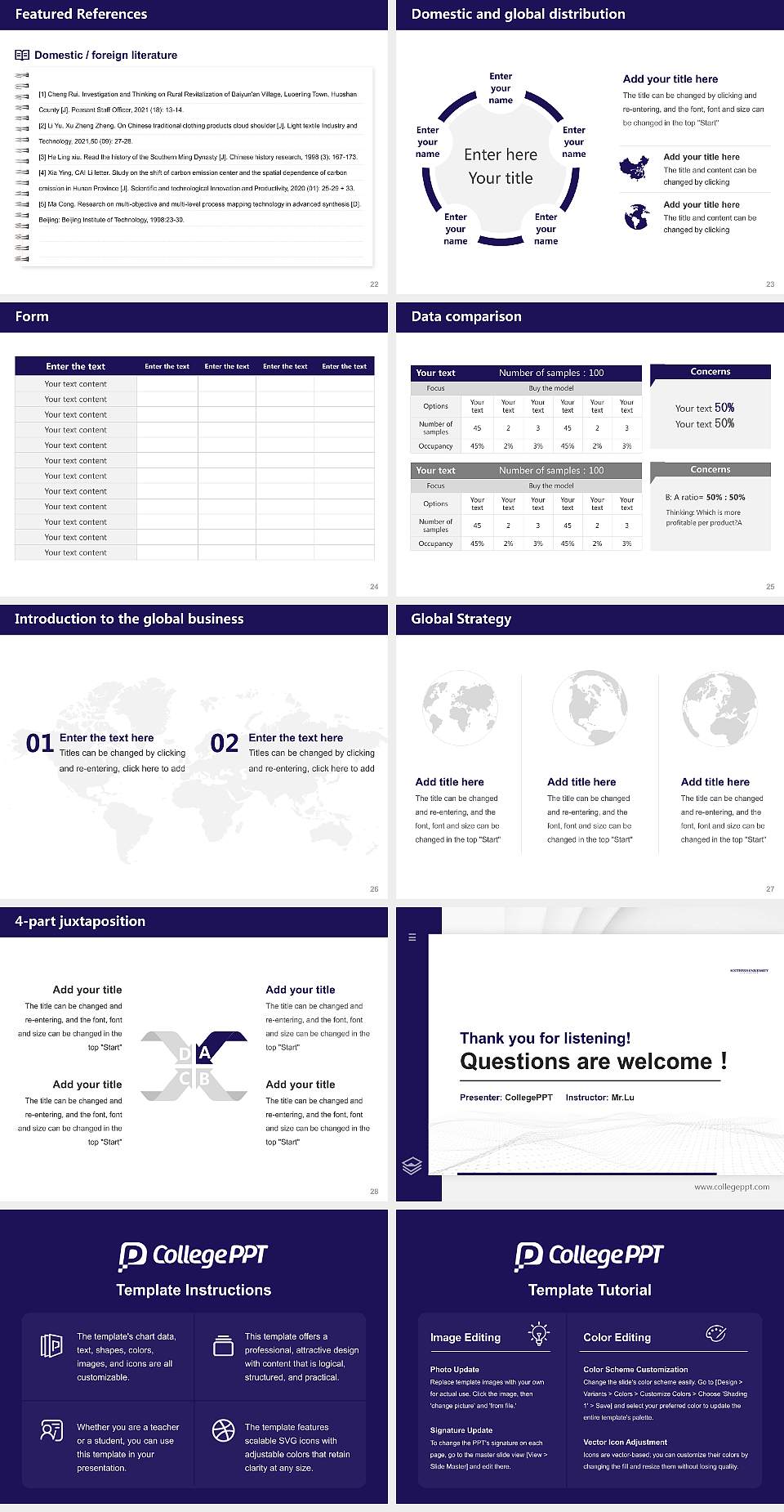 Southern University Law Center Thesis Proposal/Graduation Defense PPT Template4:3 ratio PPT effect preview image4