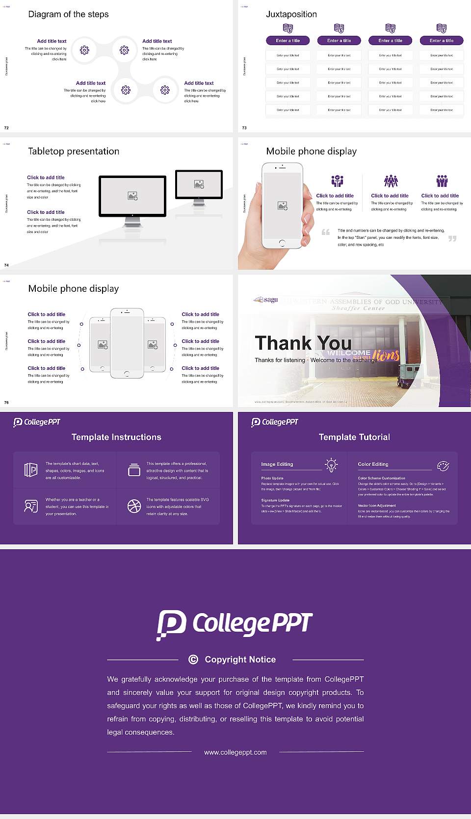 Southwestern Assemblies of God University Competition/Entrepreneurship Contest PPT Template16:9 ratio PPT effect preview image9