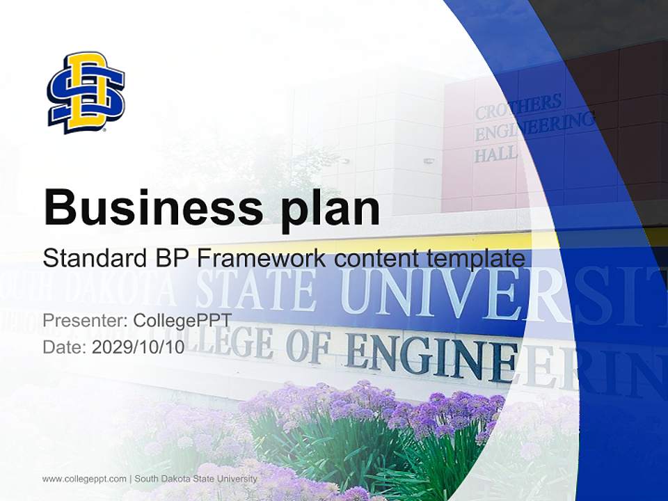 South Dakota State University Competition/Entrepreneurship Contest PPT Template4:3 ratio PPT effect preview image9
