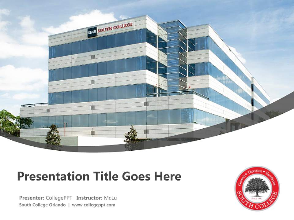 South College Orlando Course/Courseware Creation PPT Template4:3 ratio PPT effect preview image5