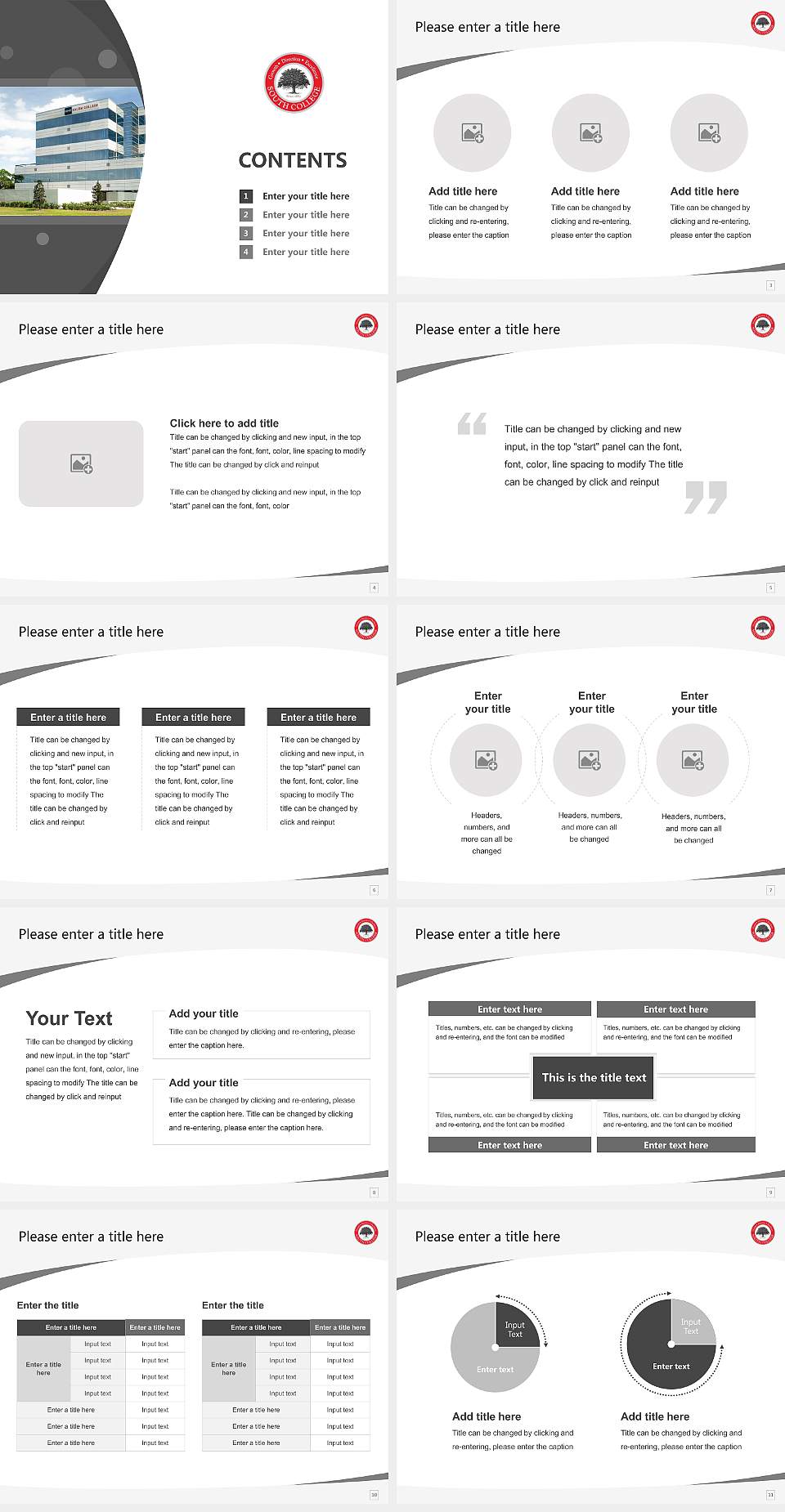 South College Orlando Course/Courseware Creation PPT Template4:3 ratio PPT effect preview image2