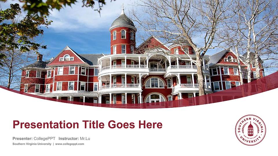 Southern Virginia University Course/Courseware Creation PPT Template16:9 ratio PPT effect preview image