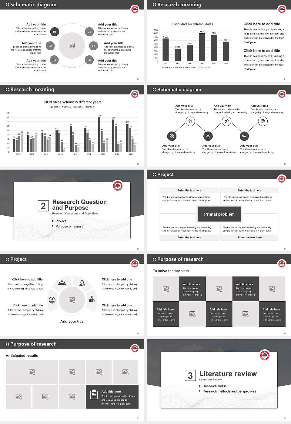 South College Orlando Graduation Thesis Defense PPT Template16:9 ratio PPT effect preview image3