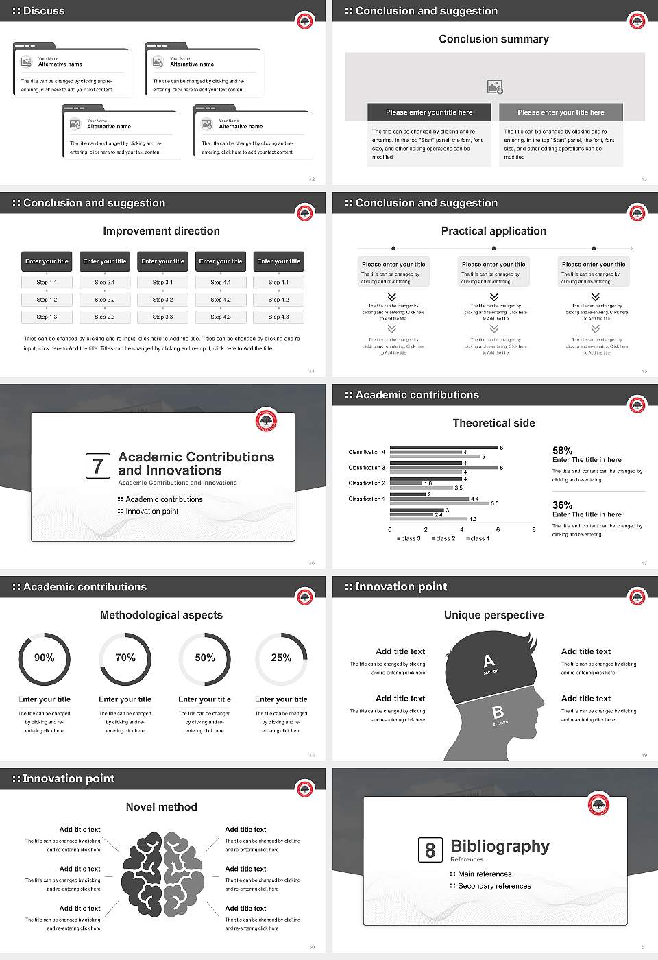 South College Orlando Graduation Thesis Defense PPT Template16:9 ratio PPT effect preview image6