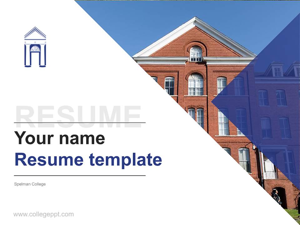 Spelman College Resume PPT Template4:3 ratio PPT effect preview image5