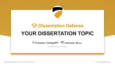 St Olaf College Graduation Thesis Defense PPT Template