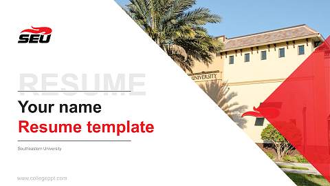 Southeastern University Resume PPT Template