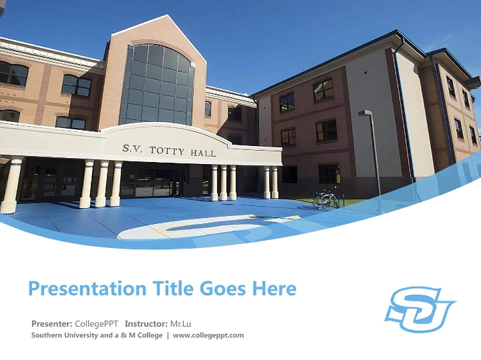 Southern University and a & M College Course/Courseware Creation PPT Template4:3 ratio PPT effect preview image5