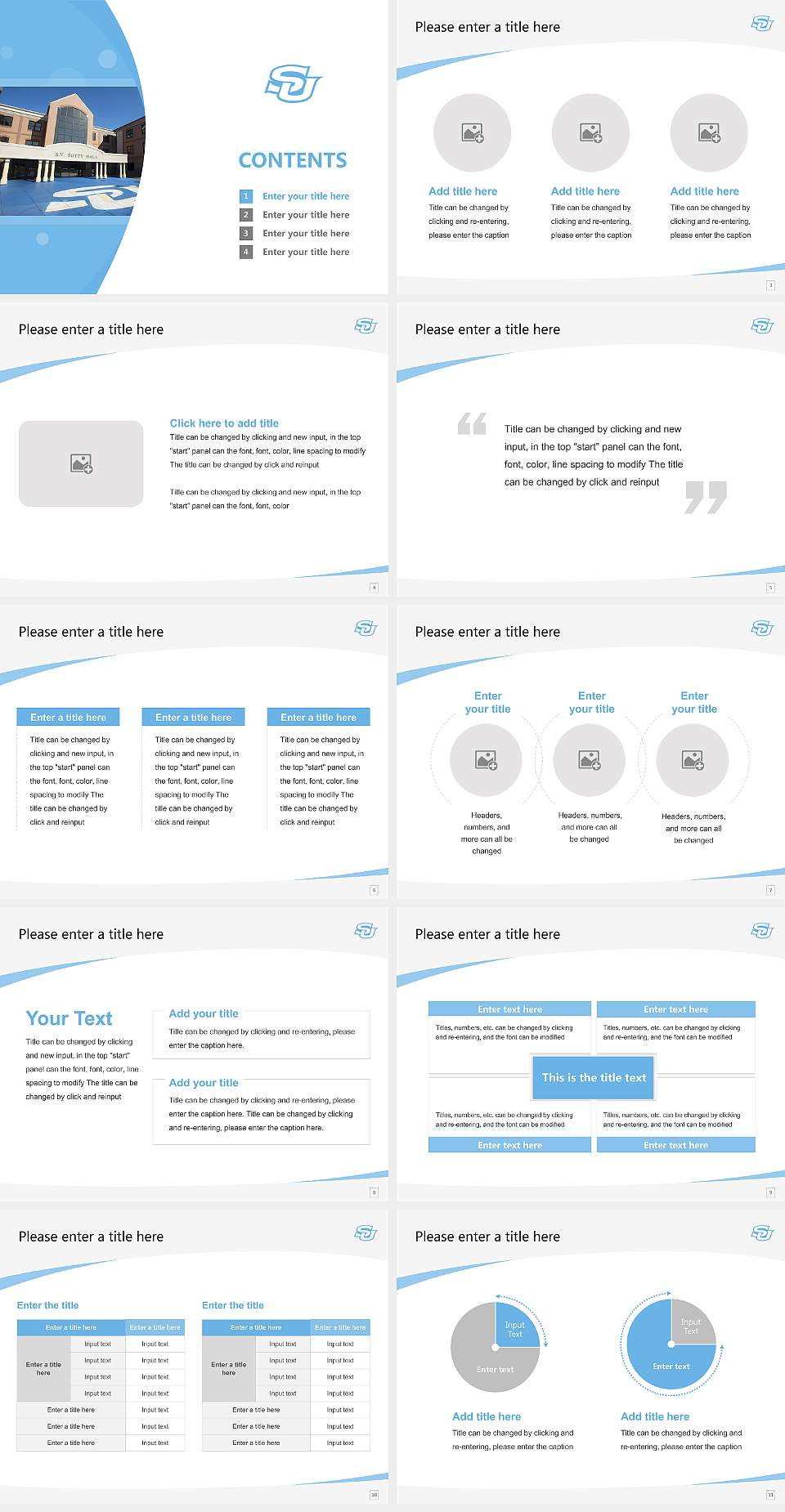 Southern University and a & M College Course/Courseware Creation PPT Template4:3 ratio PPT effect preview image2
