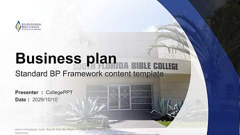 South Florida Bible College and Theological Seminary Competition/Entrepreneurship Contest PPT Template