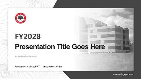 South College Nashville school Academic Presentation/Research Findings Report PPT Template