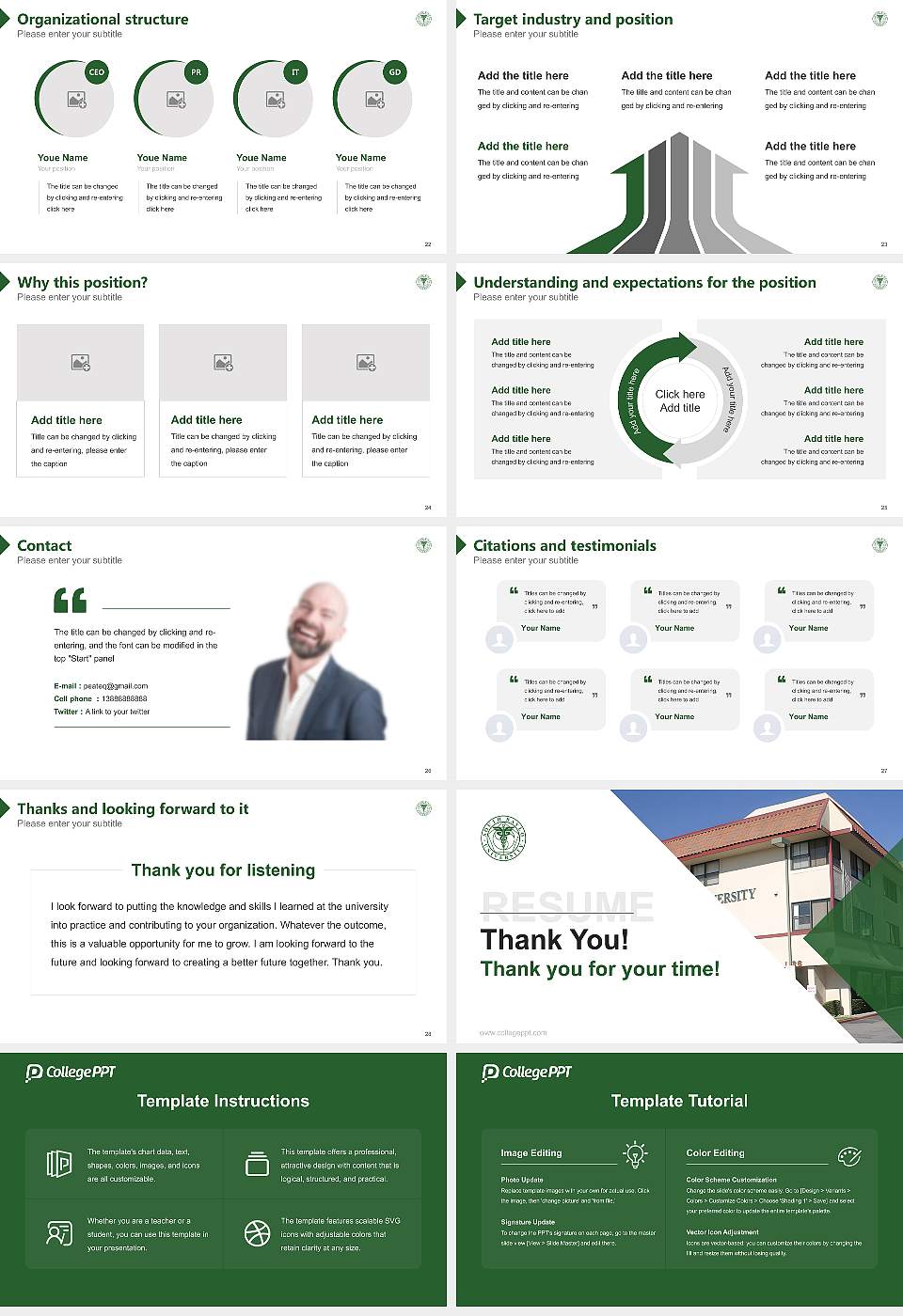 South Baylo University Resume PPT Template16:9 ratio PPT effect preview image4