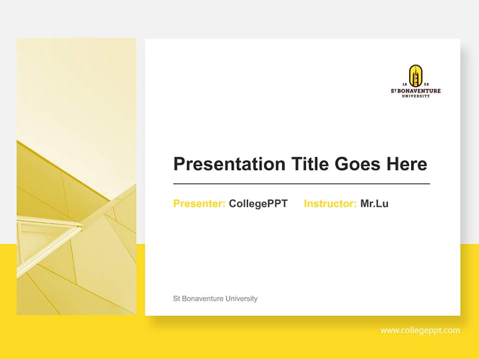 St Bonaventure University General Purpose PPT Template4:3 ratio PPT effect preview image6