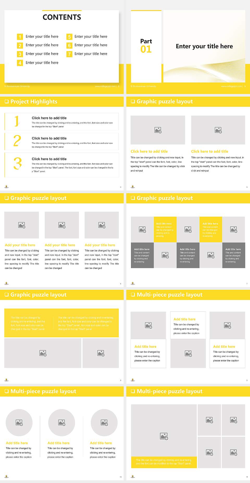 St Bonaventure University General Purpose PPT Template4:3 ratio PPT effect preview image2