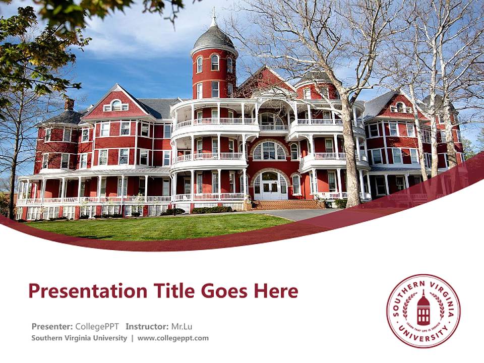 Southern Virginia University Course/Courseware Creation PPT Template4:3 ratio PPT effect preview image5